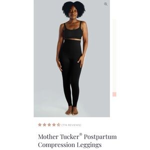 Belly Bandit Mother Tucker Black Postpartum Compression Leggings